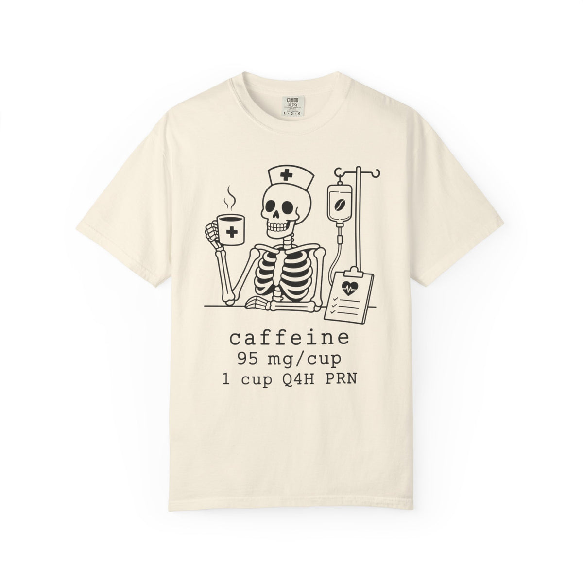 caffeine 95 mg/cup 1 cup Q4H PRN — Halloween Skeleton Coffee Tee