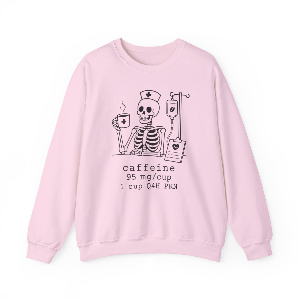 caffeine 95 mg/cup 1 cup Q4H PRN — Skeleton Crewneck Sweatshirt Gildan 18000