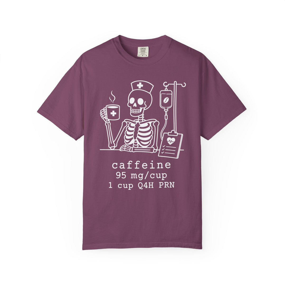 caffeine 95 mg/cup 1 cup Q4H PRN — Halloween Skeleton Coffee Tee