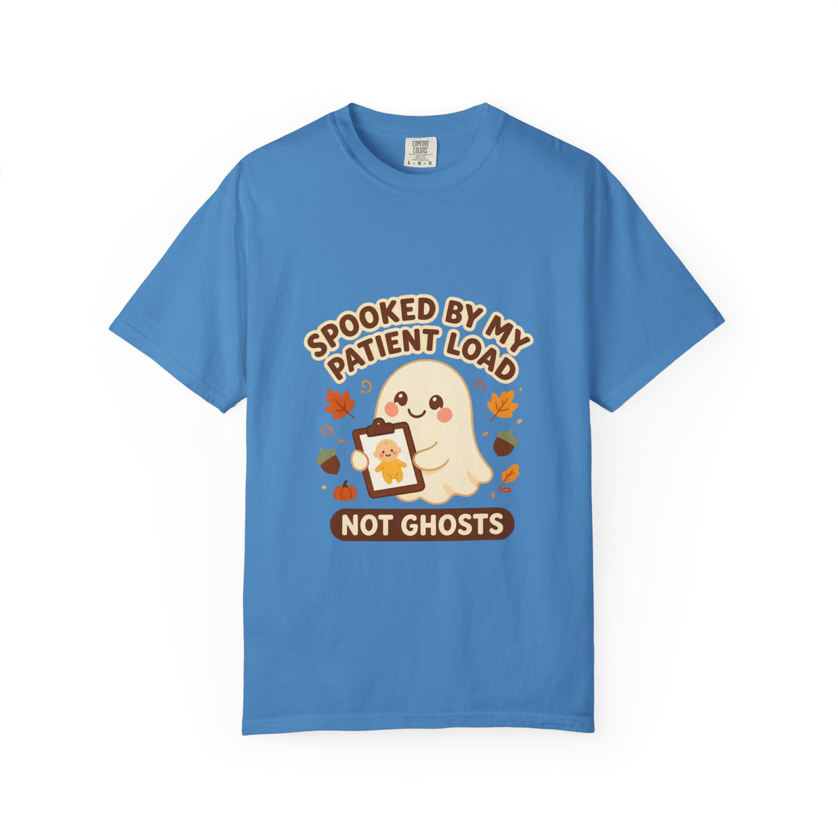 Spooked By My Patient Load Not Ghosts — Cute Kids Halloween Tee Comfort Colors