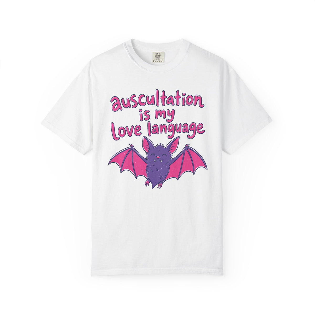 auscultation is my love language - Halloween Bat Tee