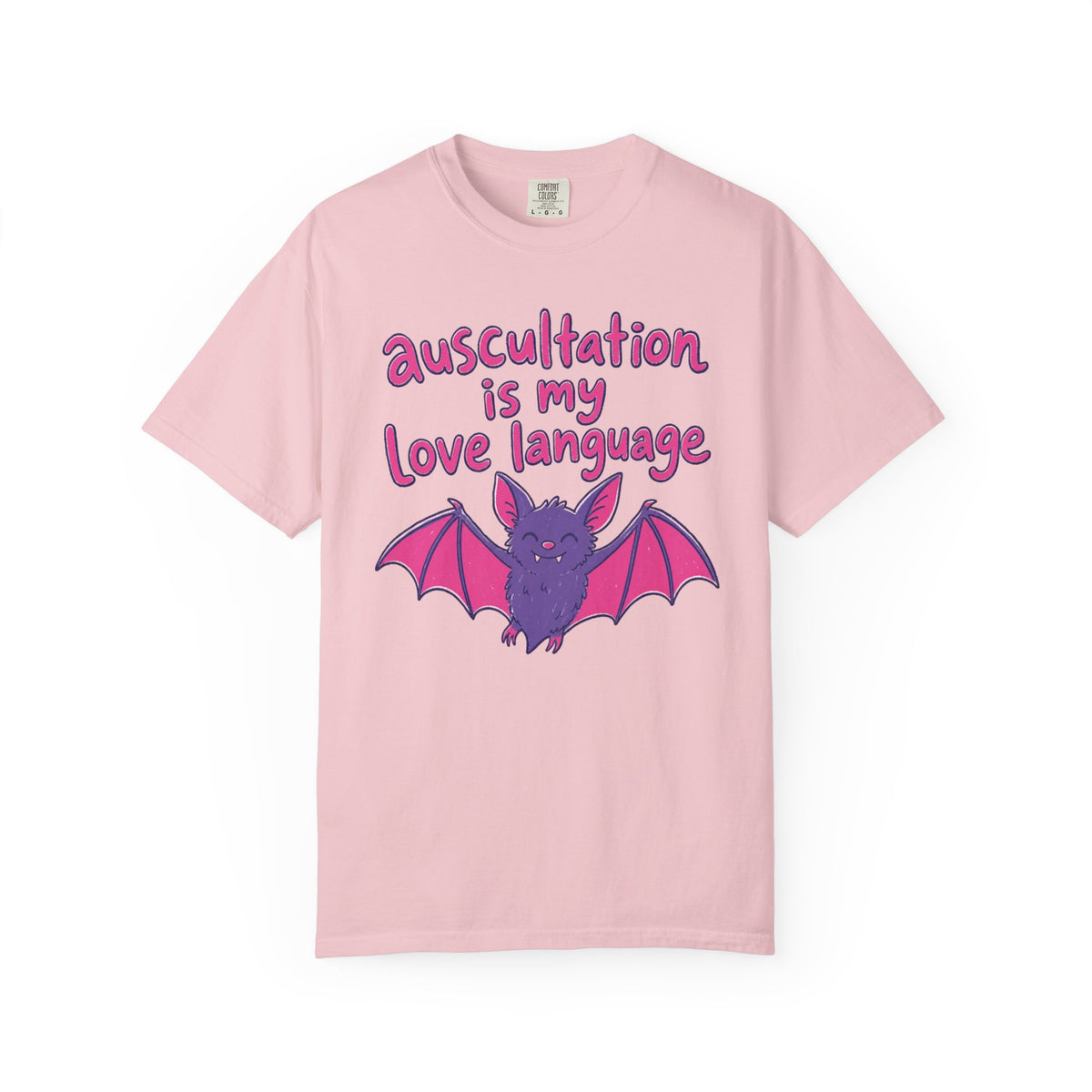 auscultation is my love language - Halloween Bat Tee