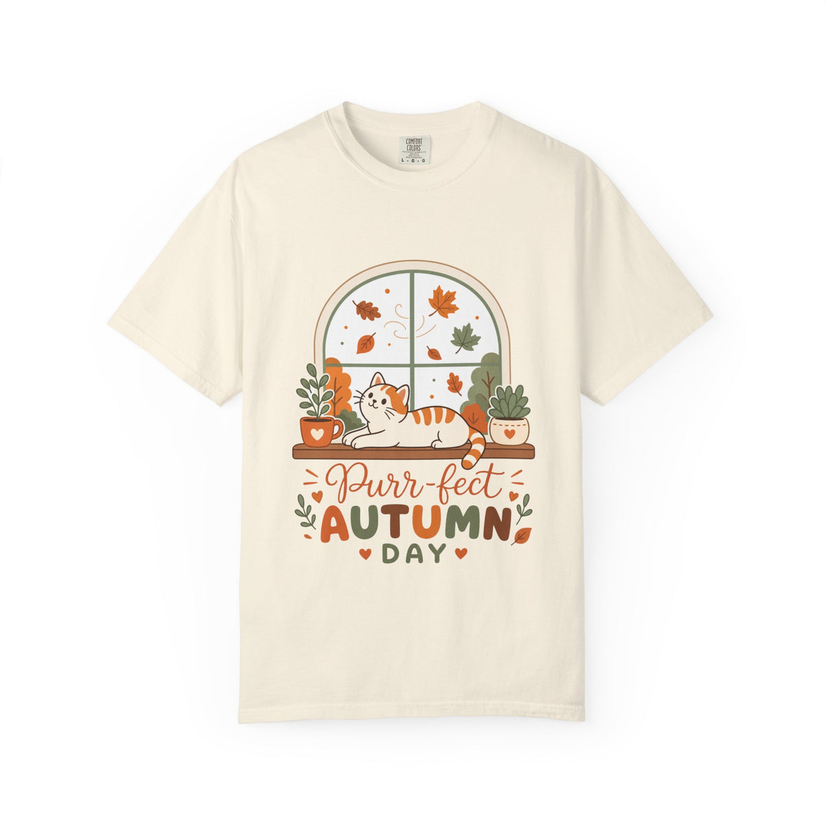 Purr-fect Autumn Day - Cozy Cat Fall Tee Comfort Colors