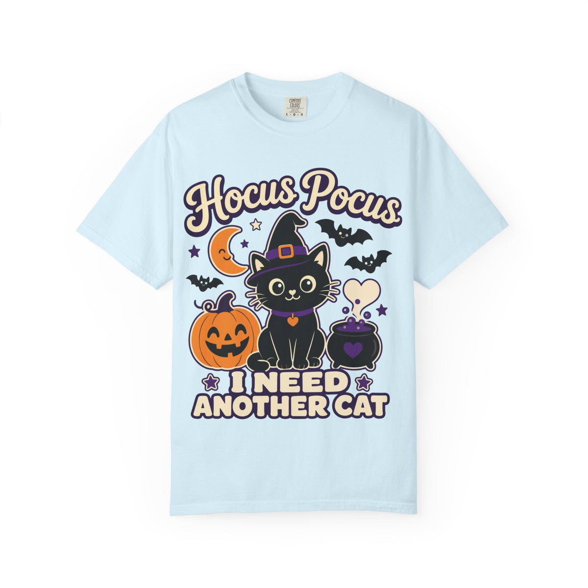 Hocus Pocus I Need Another Cat - Cozy Halloween Tee Comfort Colors