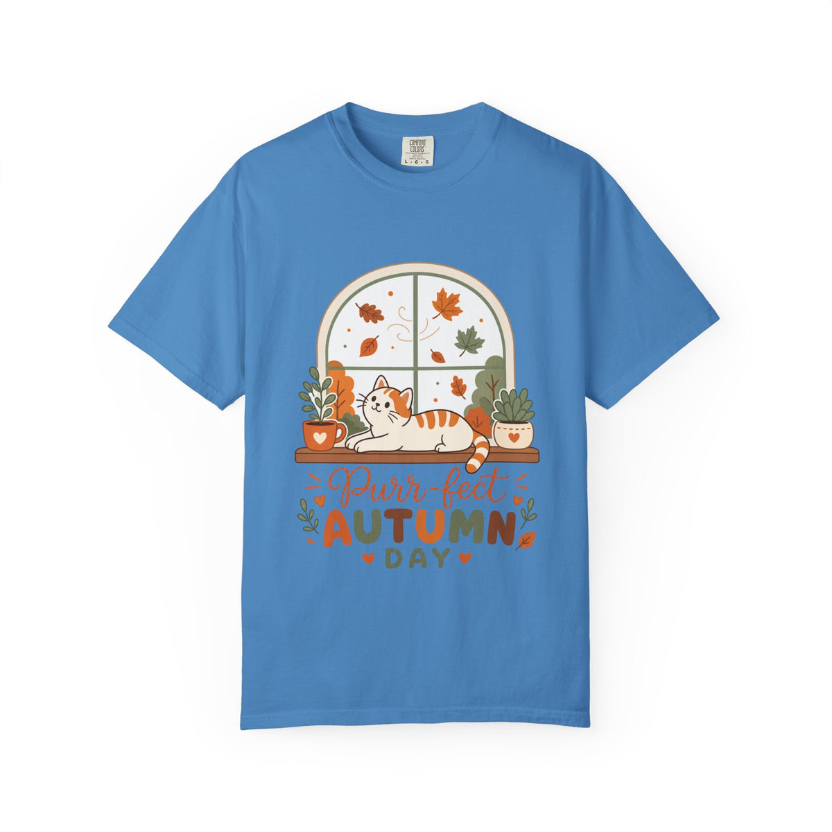Purr-fect Autumn Day - Cozy Cat Fall Tee Comfort Colors