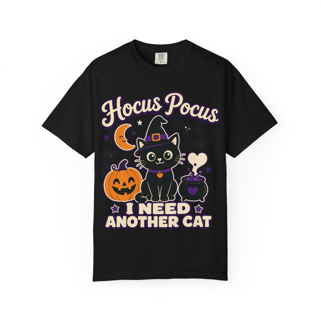 Hocus Pocus I Need Another Cat - Cozy Halloween Tee Comfort Colors