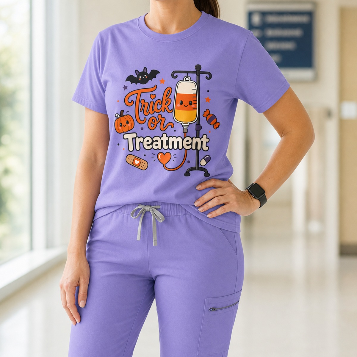 Trick or Treatment — Cute Kids IV Halloween Tee Comfort Colors