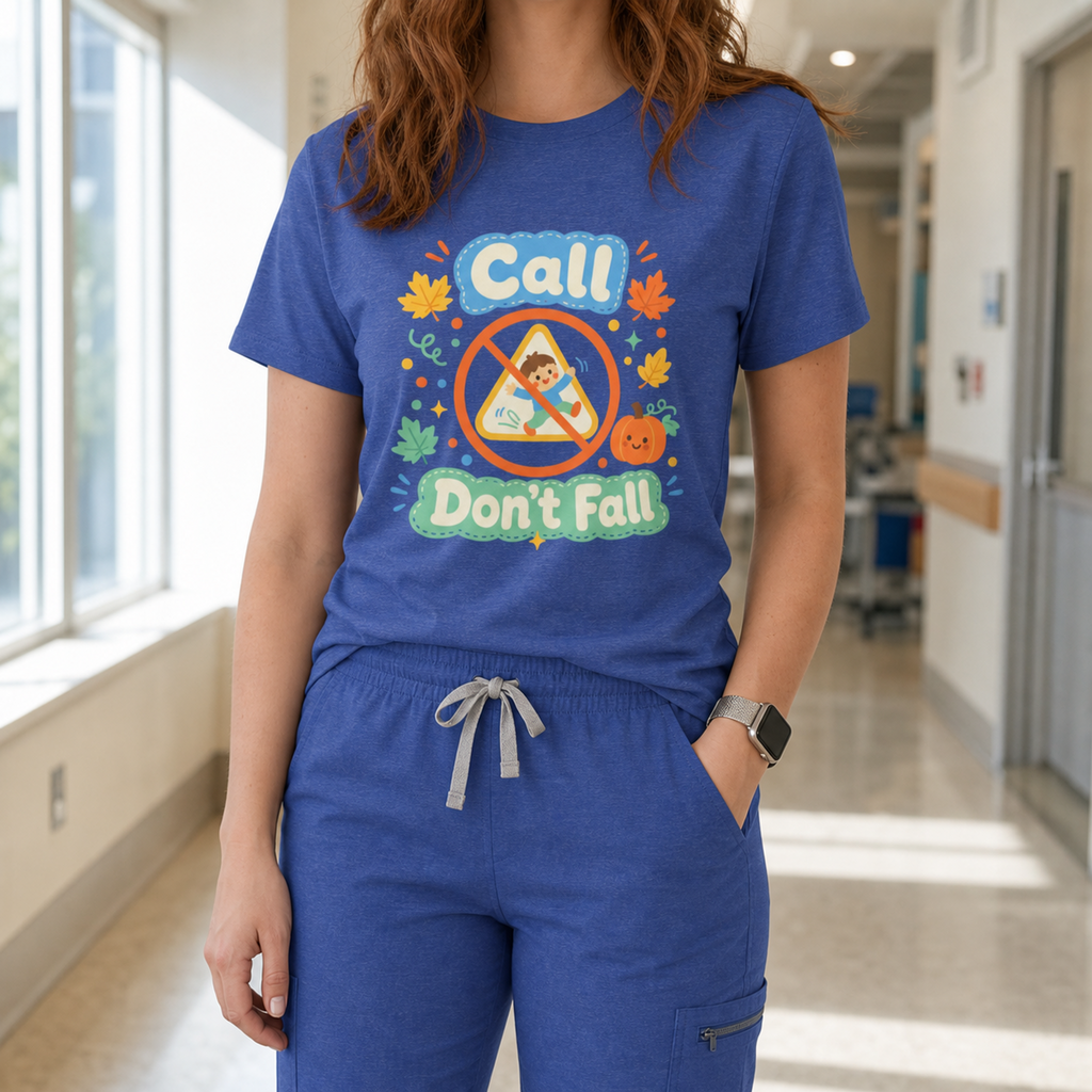 Call Don’t Fall — Cute Kids Safety Autumn Tee Bella+Canvas