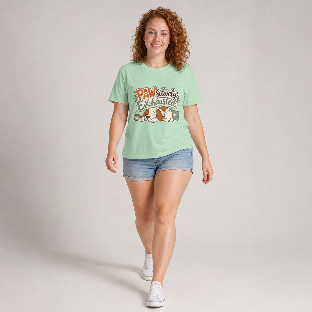 Pawsitively Exhausted - Sleepy Puppy Autumn Tee Bella+Canvas