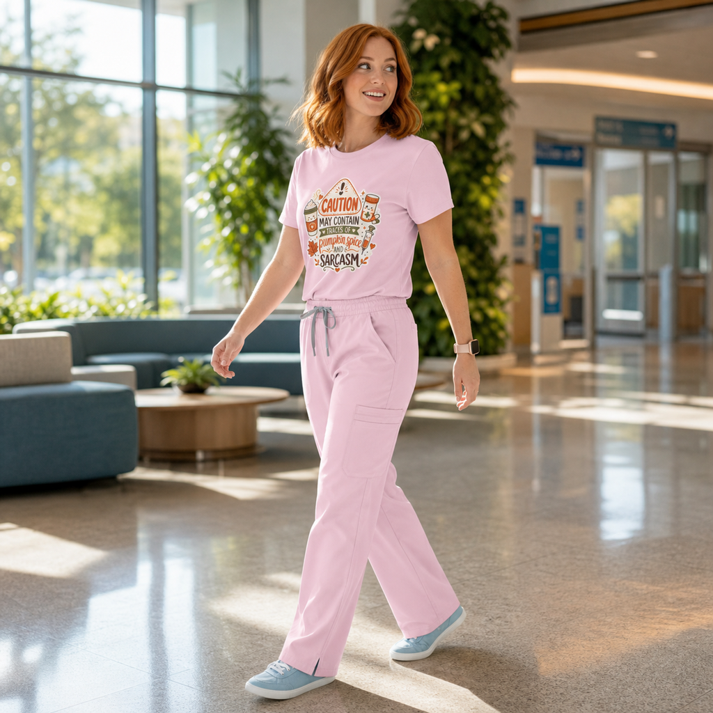 Caution May Contain Traces of Pumpkin Spice and Sarcasm — Autumn Tee Gildan 64000