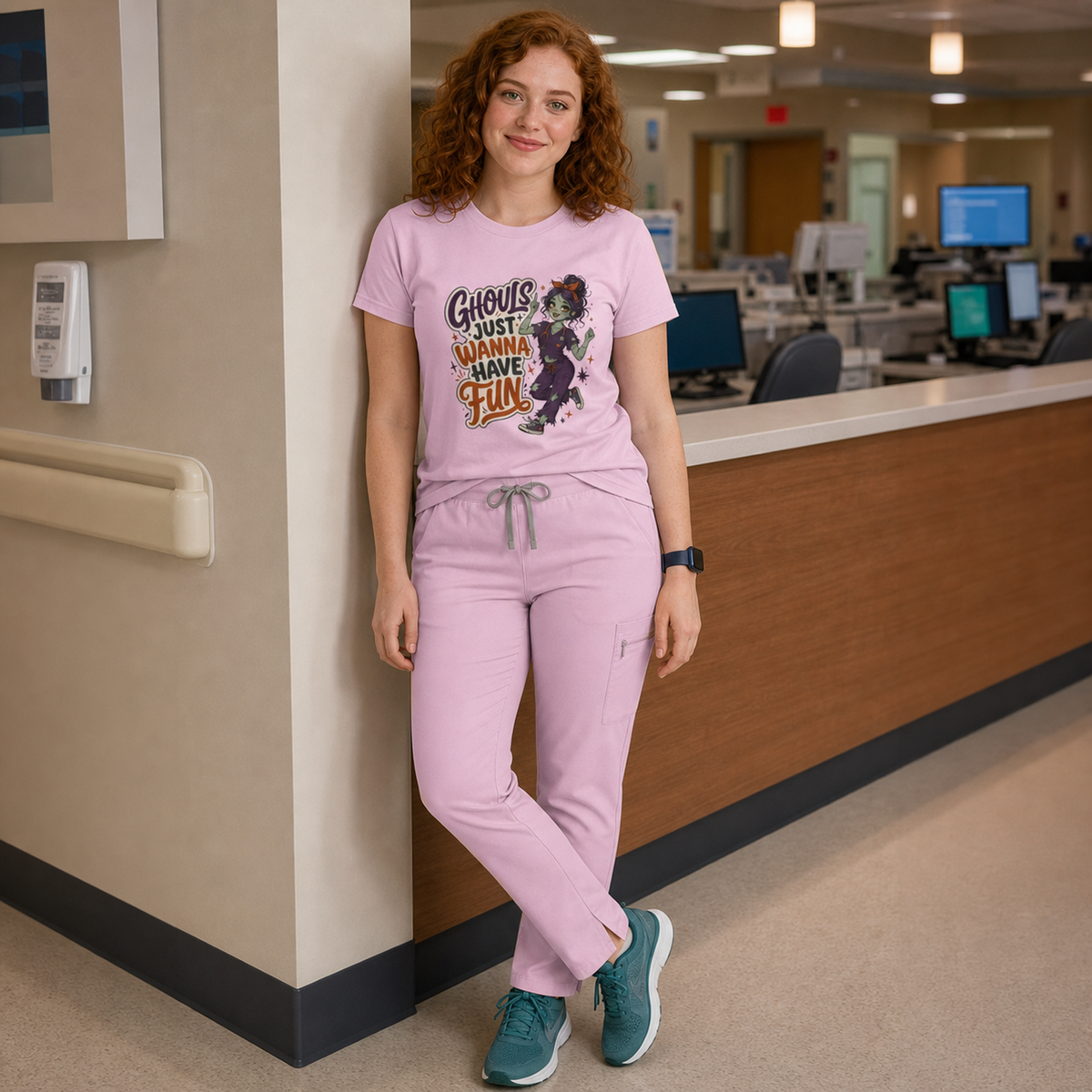 Ghouls Just Wanna Have Fun Tee - Halloween Nurse Tee Gildan 5000