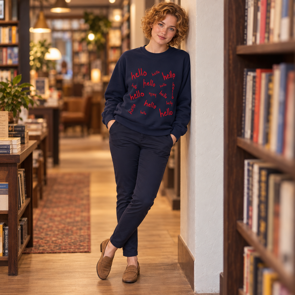 hello hello hello hello — Halloween Sweatshirt Gildan 18000