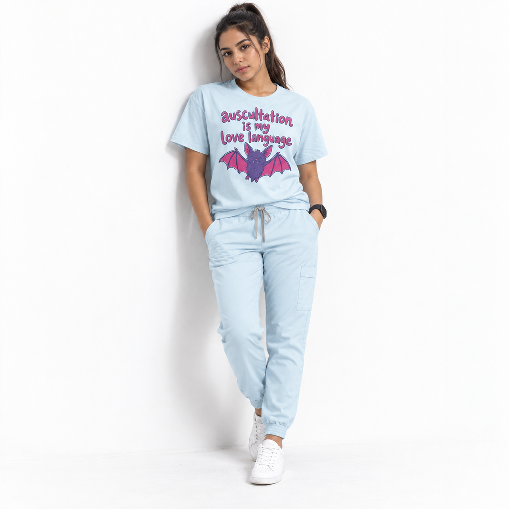auscultation is my love language - Halloween Bat Tee