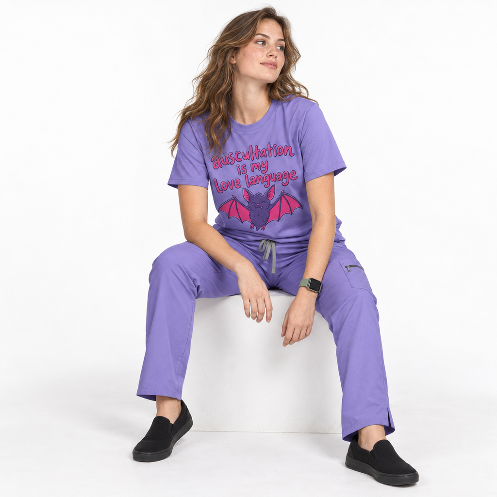 auscultation is my love language - Halloween Bat Tee