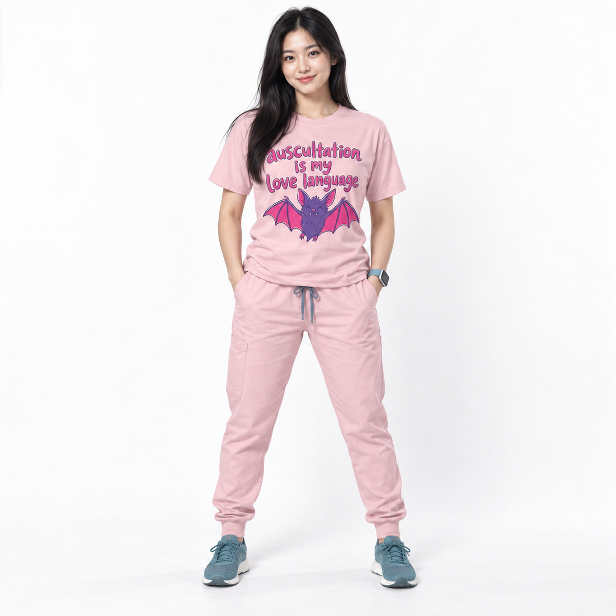 auscultation is my love language - Halloween Bat Tee