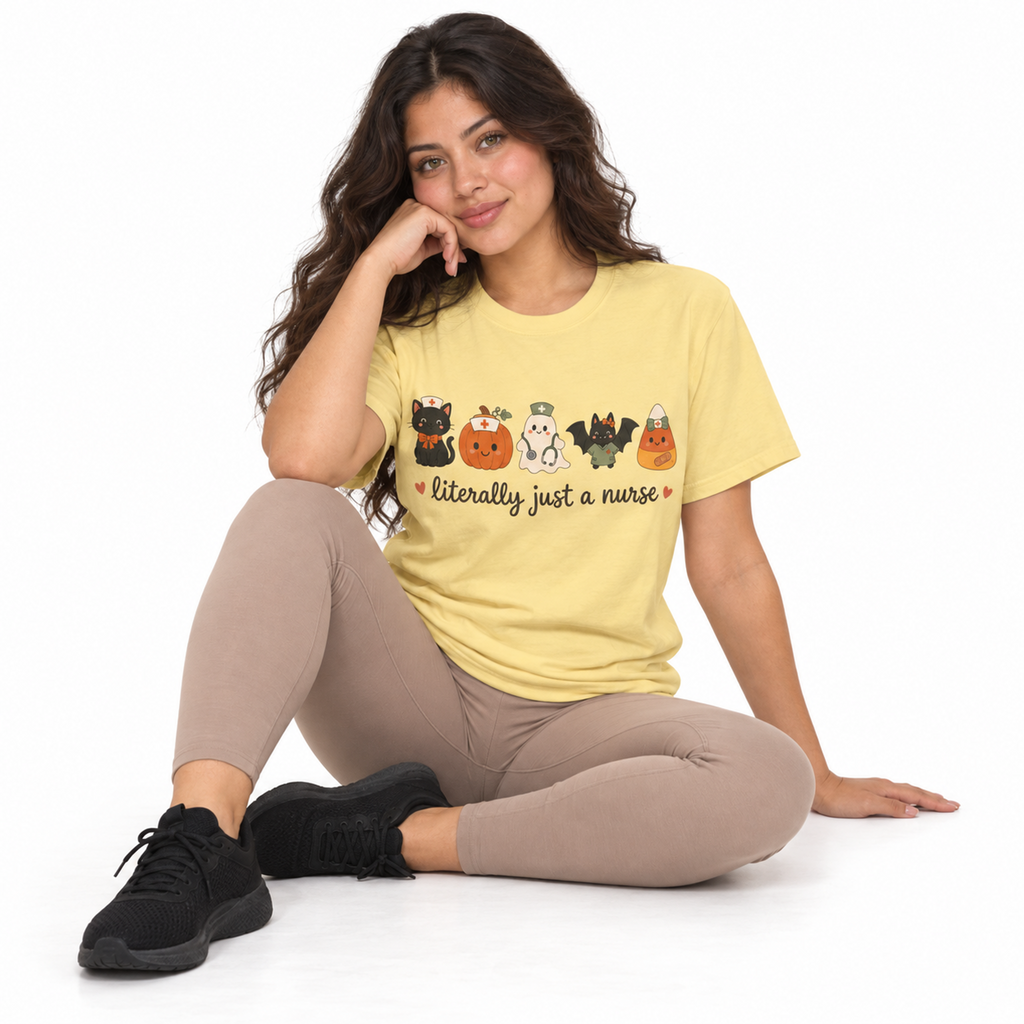 literally just a nurse — Cute Halloween Tee