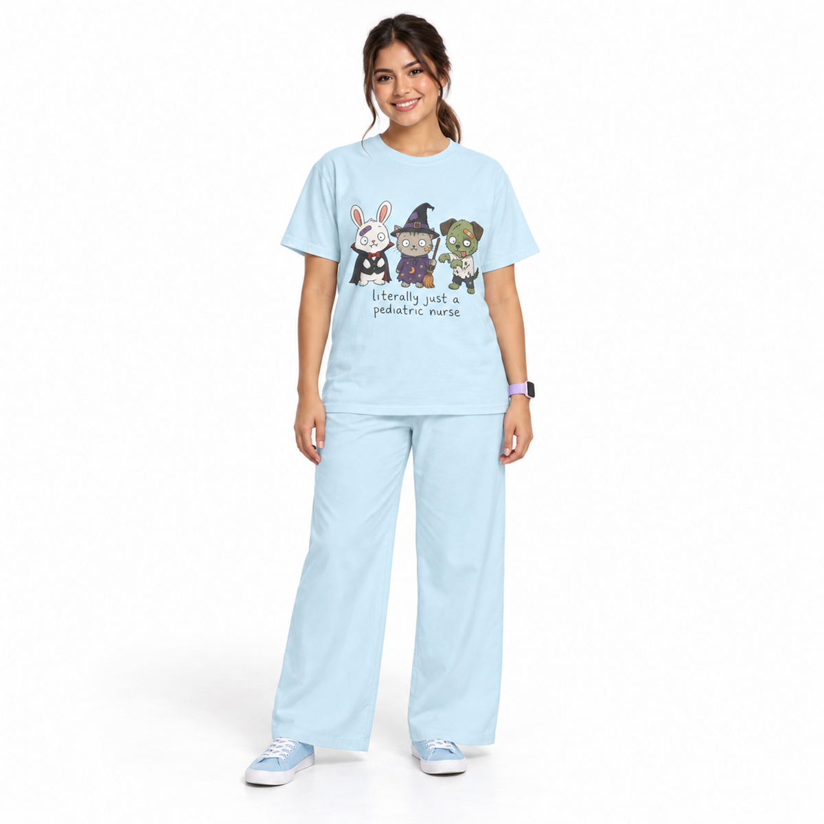 literally just a pediatric nurse — Cute Spooky Halloween Tee