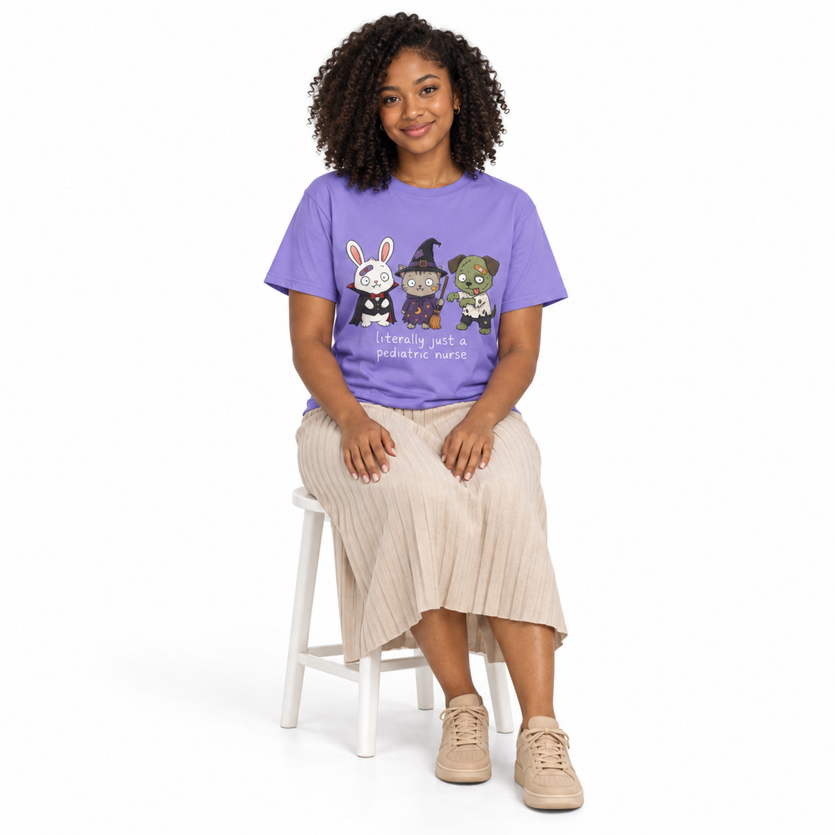 literally just a pediatric nurse — Cute Spooky Halloween Tee