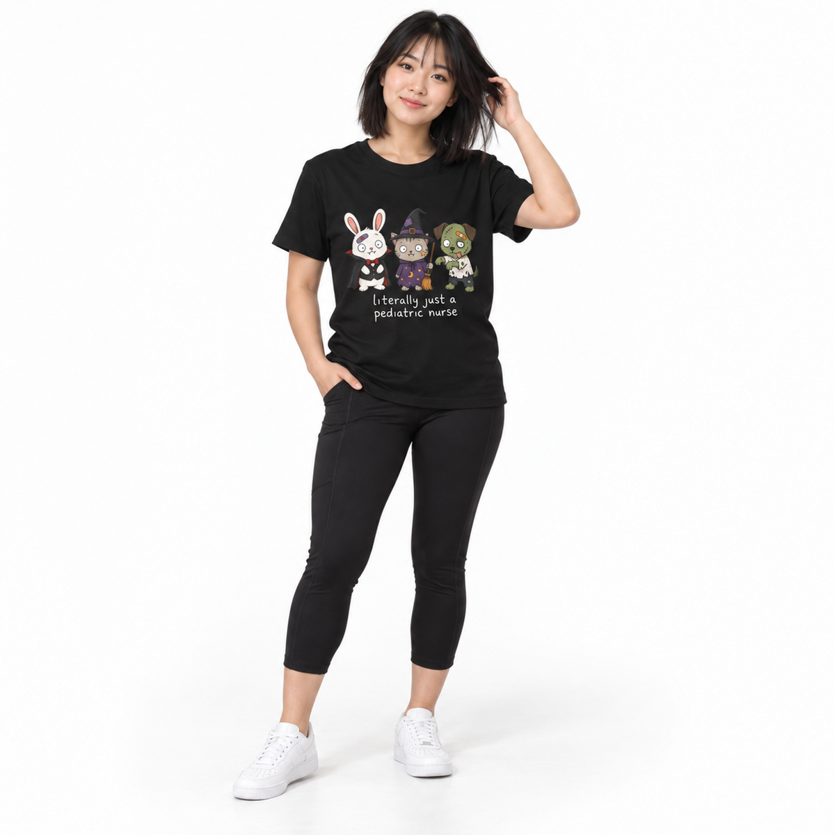 literally just a pediatric nurse — Cute Spooky Halloween Tee