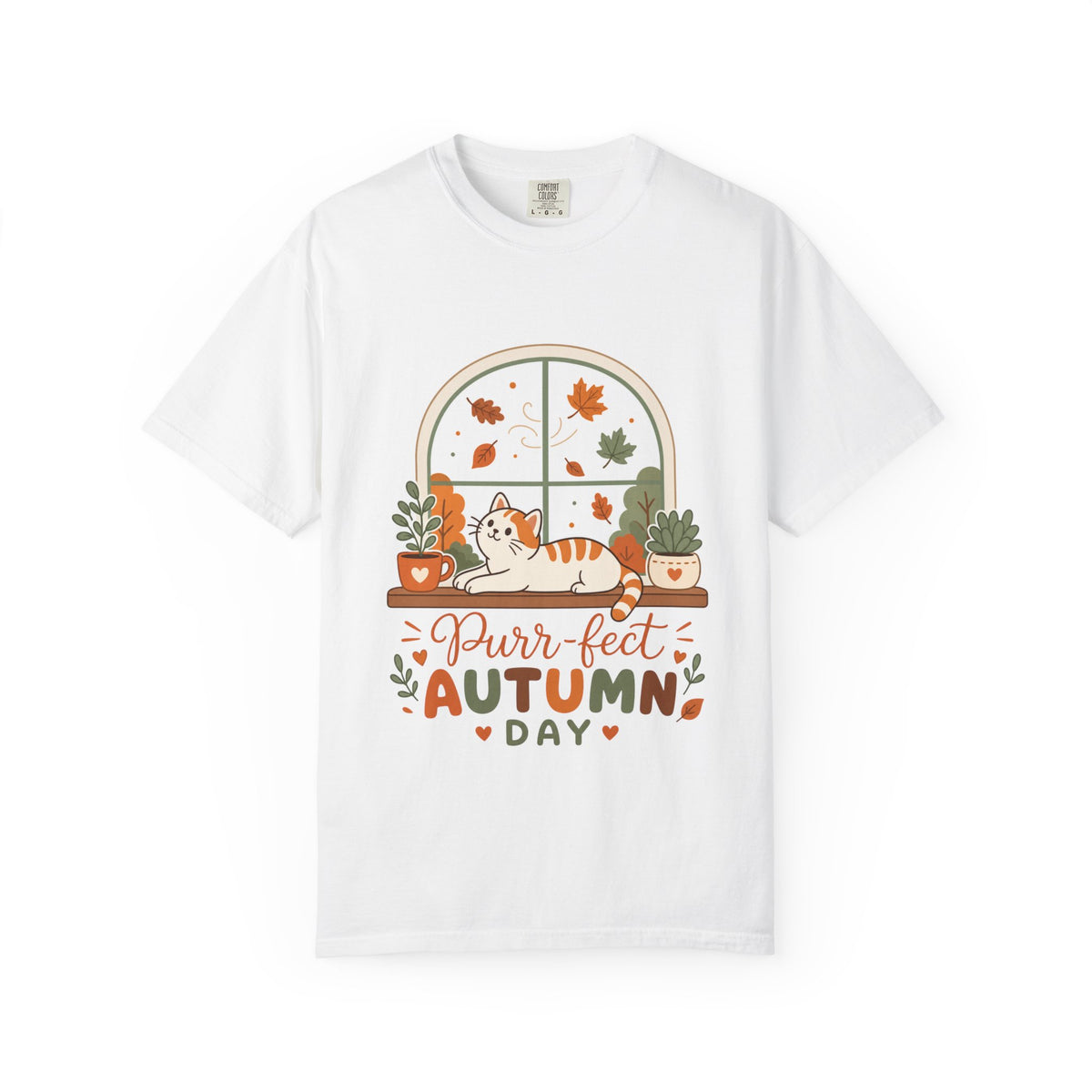 Purr-fect Autumn Day - Cozy Cat Fall Tee Comfort Colors