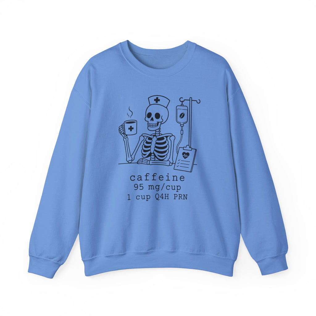 caffeine 95 mg/cup 1 cup Q4H PRN — Skeleton Crewneck Sweatshirt Gildan 18000