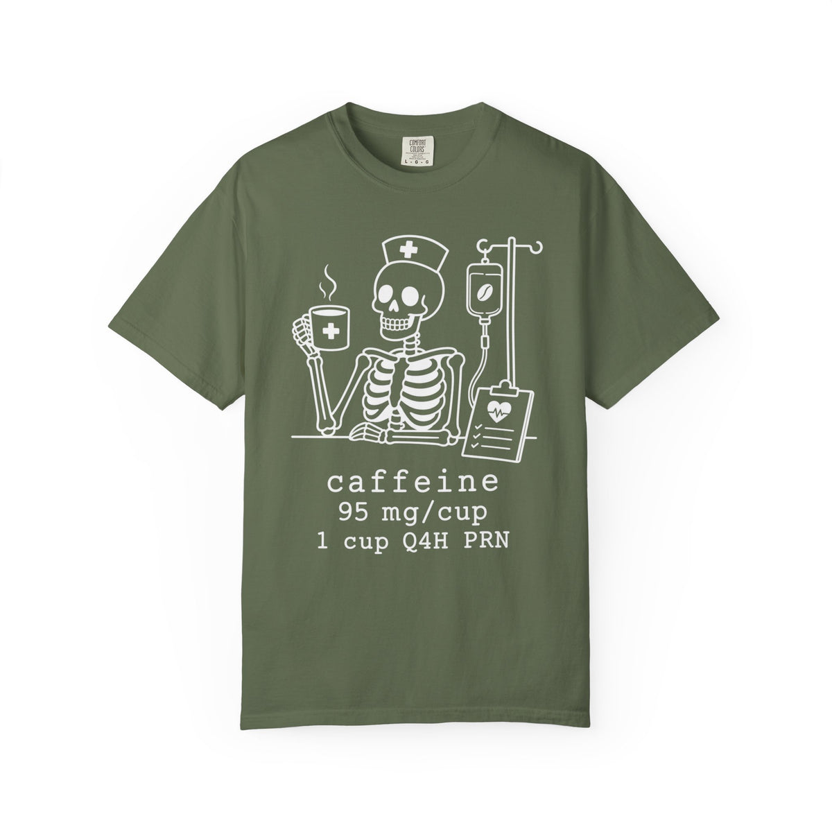 caffeine 95 mg/cup 1 cup Q4H PRN — Halloween Skeleton Coffee Tee