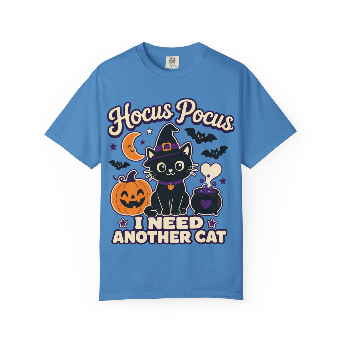 Hocus Pocus I Need Another Cat - Cozy Halloween Tee Comfort Colors