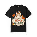 Cat-ober Vibes — Cute Autumn Cat Pumpkin Tee Comfort Colors