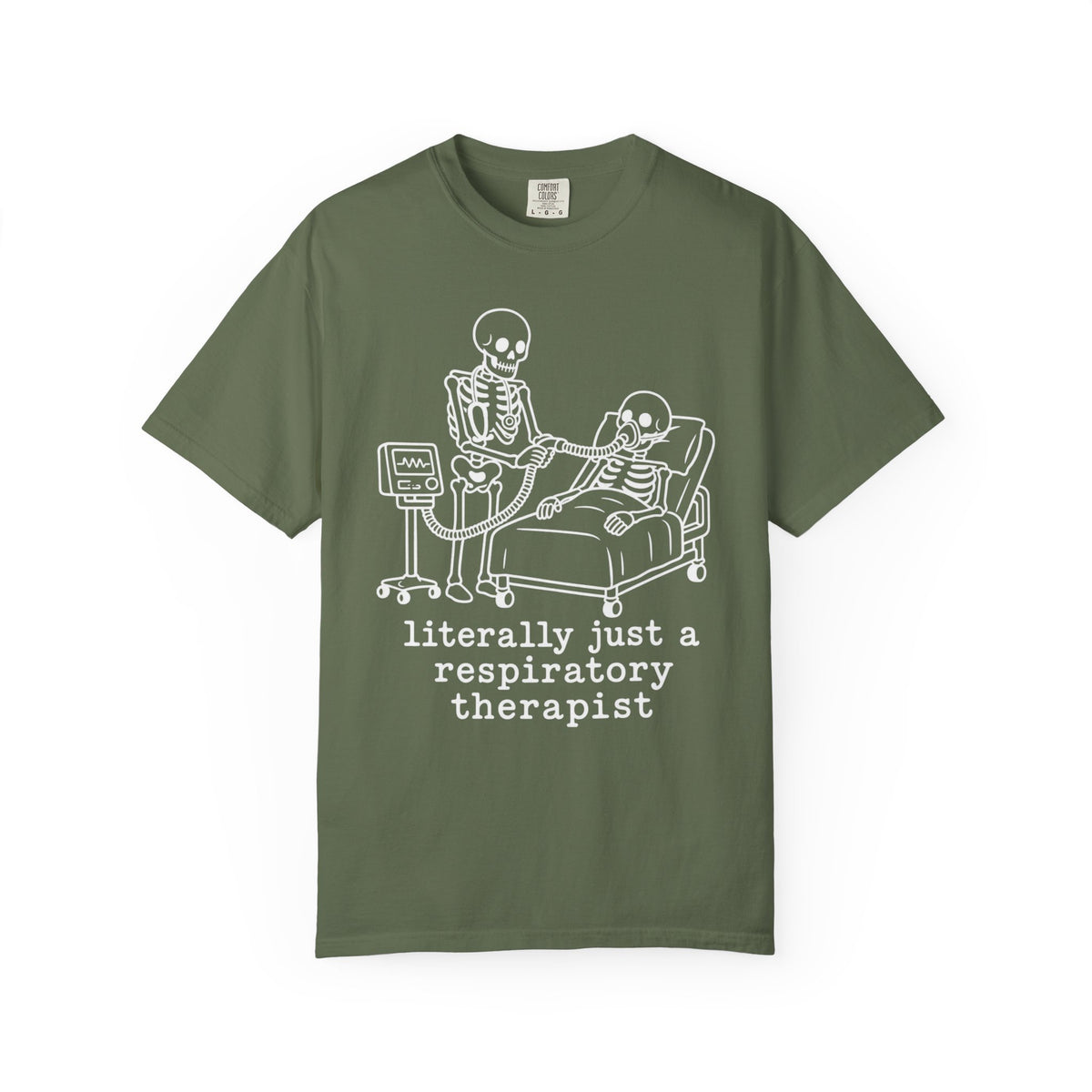 literally just a respiratory therapist - Halloween Skeleton Tee