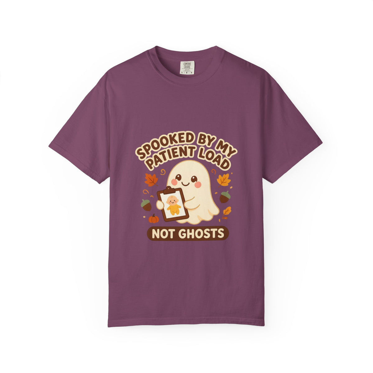 Spooked By My Patient Load Not Ghosts — Cute Kids Halloween Tee Comfort Colors