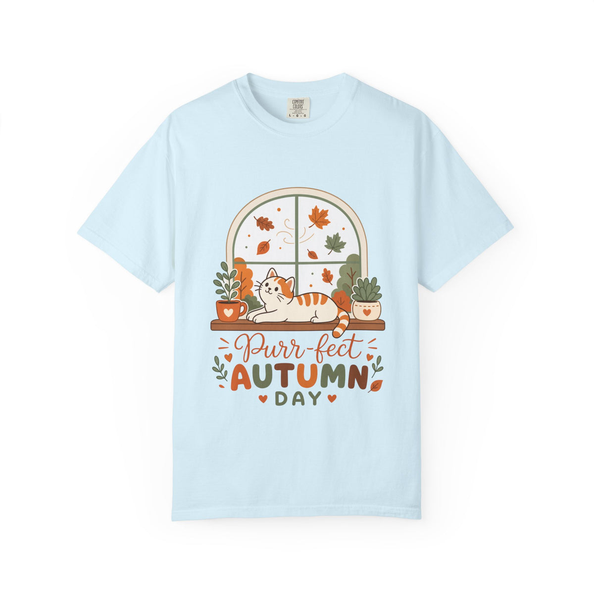 Purr-fect Autumn Day - Cozy Cat Fall Tee Comfort Colors